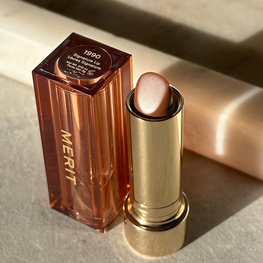 MERIT  Signature Lip Satin Lipstick - 1990 deep brown